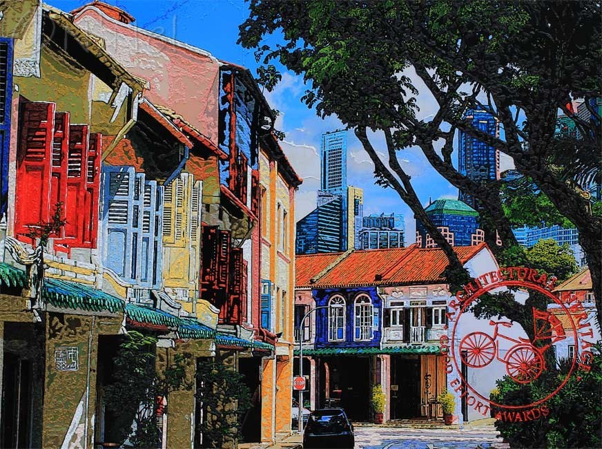 Singapore Shophouses-Nathalie LAOUE