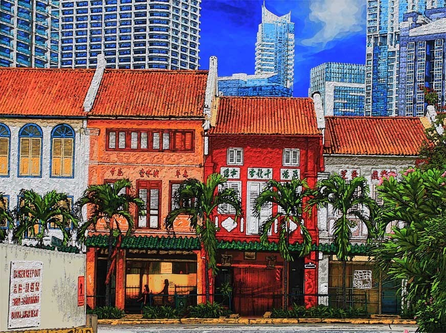 Singapore Shophouses-Nathalie LAOUE